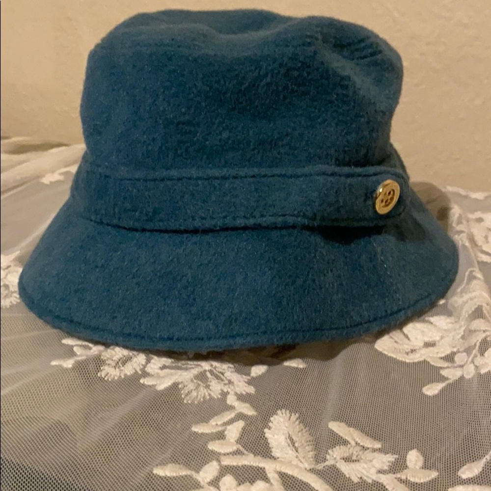 Teal Coach Bucket Wool Hat